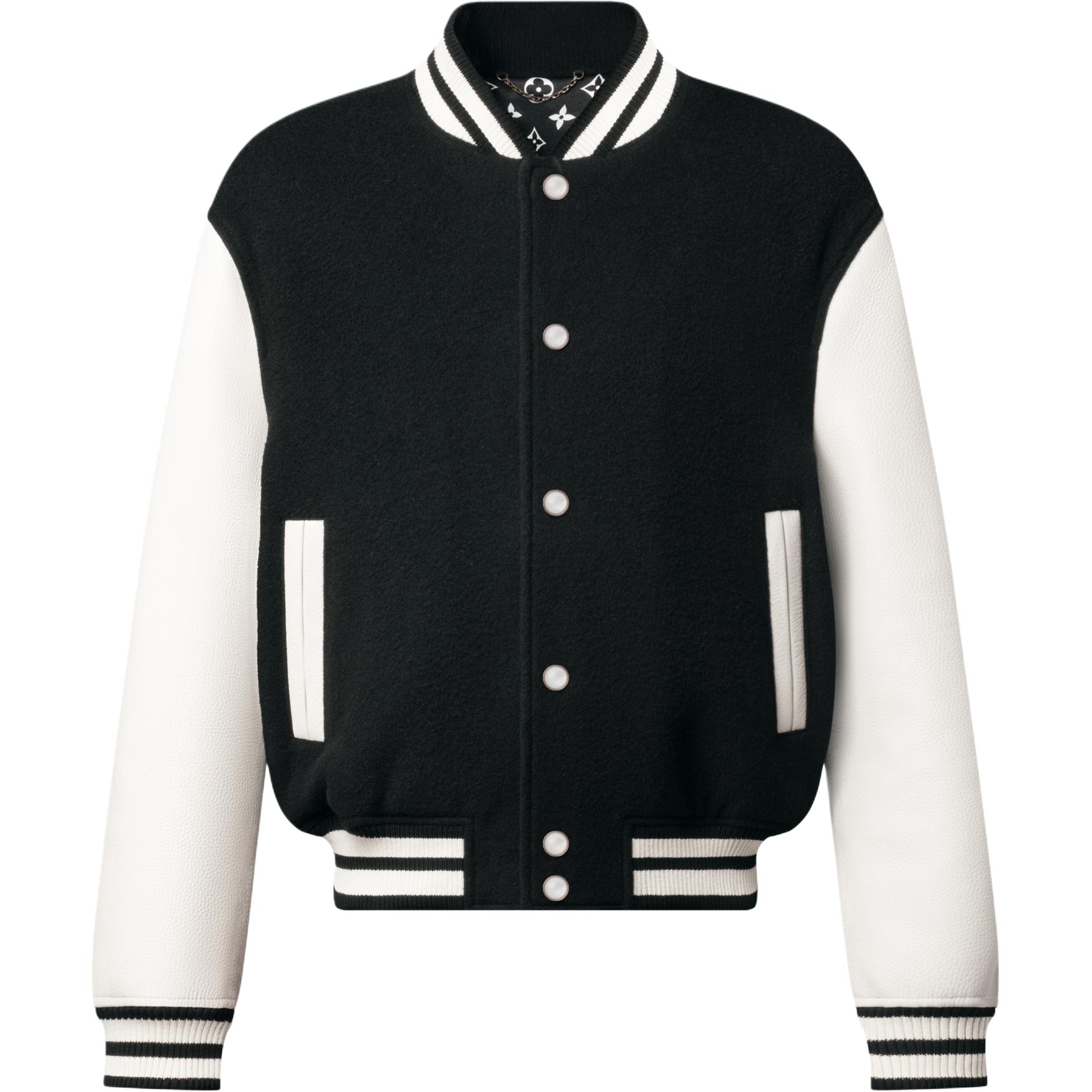 LOUIS VUITTON x Nigo FW25 Wool Blend Leather Varsity Jacket for Men 1AIMWK