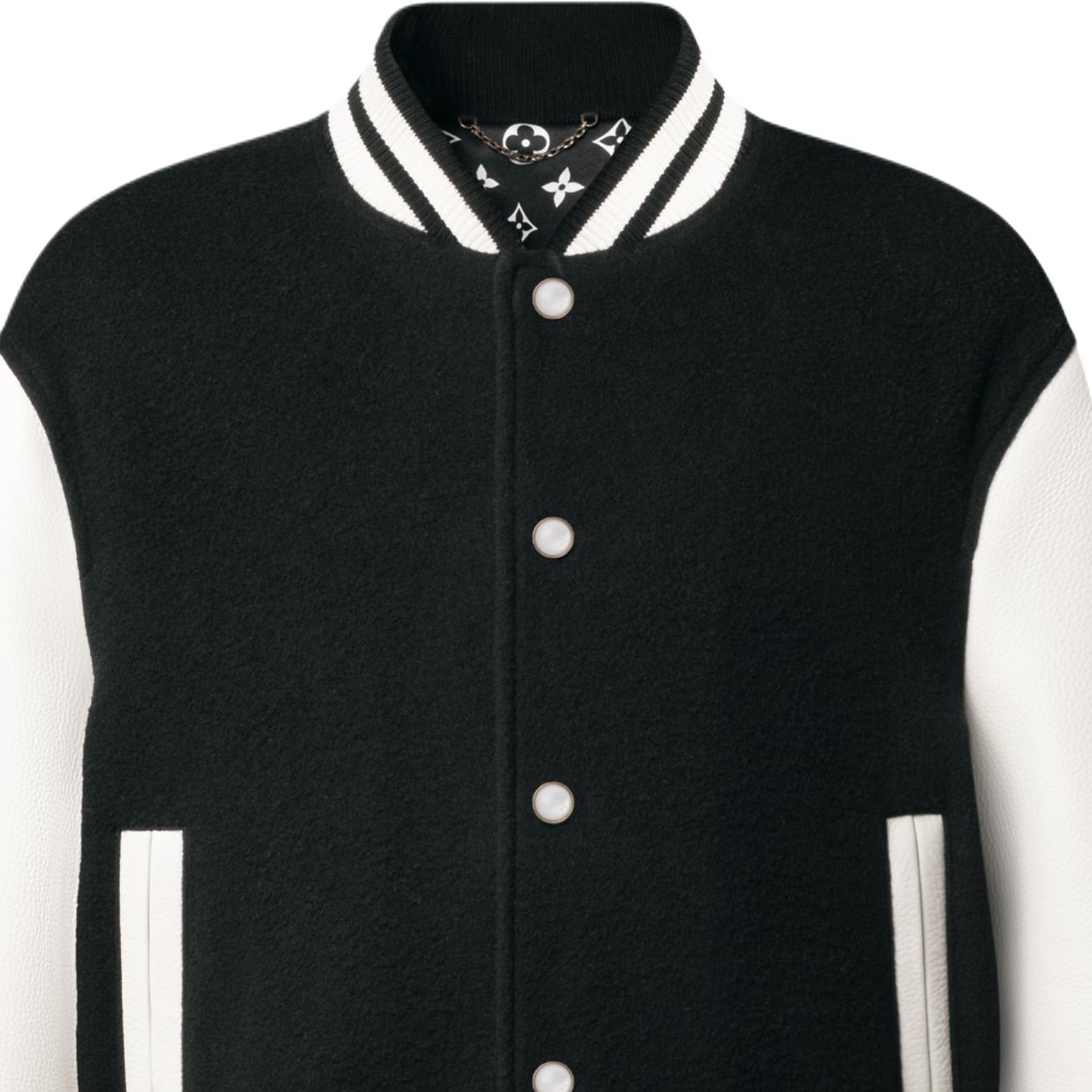 Purchase LOUIS VUITTON x Nigo FW25 Wool Blend Leather Varsity Jacket for Men 1AIMWK