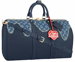Louis Vuitton x Nigo Keepall Bandouliere 50 Monogram Blue Louis Vuitton x Nigo Keepall Bandouliere 50 Monogram Blue