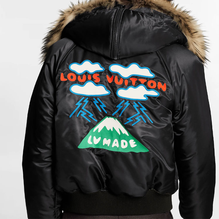 Purchase Louis Vuitton x Nigo Logo Monogram Jaket Bertudung Hitam Lelaki. 1A7X01