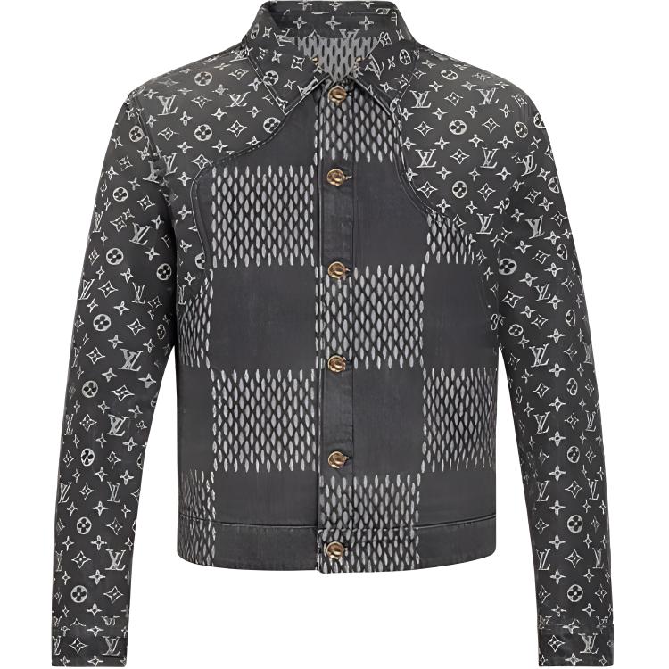 LOUIS VUITTON x NIGO LV2 Floral Patchwork Denim Jacket Black Men’s 1A88WU