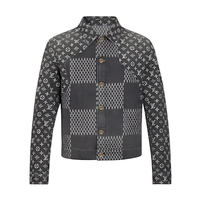 LOUIS VUITTON NIGO LV2 Floral Patchwork Denim Jacket Black Men’s 1A88WU