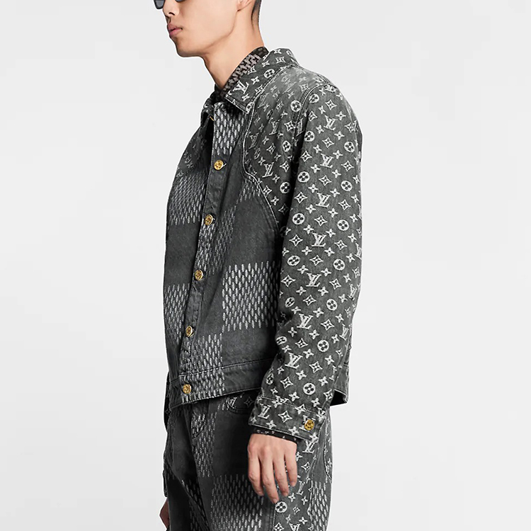 Details for LOUIS VUITTON x NIGO Jaket Denim Patchwork Floral Hitam Pria 1A88WU