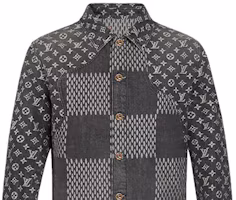 Cheap LOUIS VUITTON x NIGO LV2 Floral Patchwork Denim Jacket Black Men’s 1A88WU
