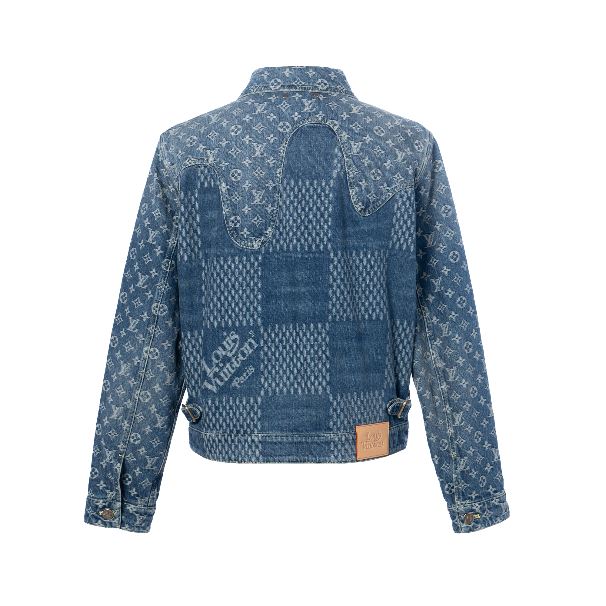 Lookbook 路易威登 x Nigo LV2 格紋拼接丹寧外套 海軍藍 1A7YD6