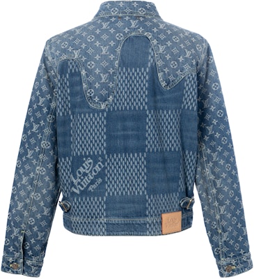 路易威登 x Nigo LV2 格紋拼接丹寧外套 海軍藍 1A7YD6 Lookbook 路易威登 x Nigo LV2 格紋拼接丹寧外套 海軍藍 1A7YD6