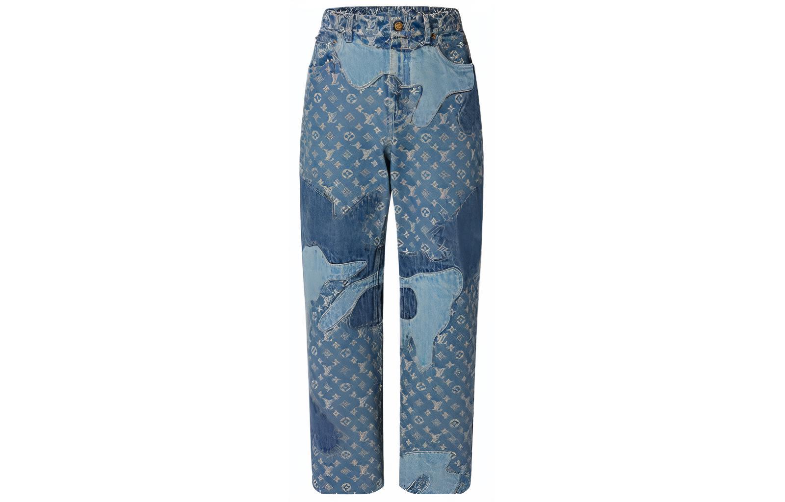 Order LOUIS VUITTON x NIGO LV2 Monogram Patchwork Denim Jeans Blue . 1A9GGJ