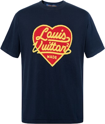 LOUIS VUITTON x NIGO LV2 SS22 Baju-T Logo Hati Besar Biru Gelap. 1A9GM1 Order LOUIS VUITTON x NIGO LV2 SS22 Baju-T Logo Hati Besar Biru Gelap. 1A9GM1