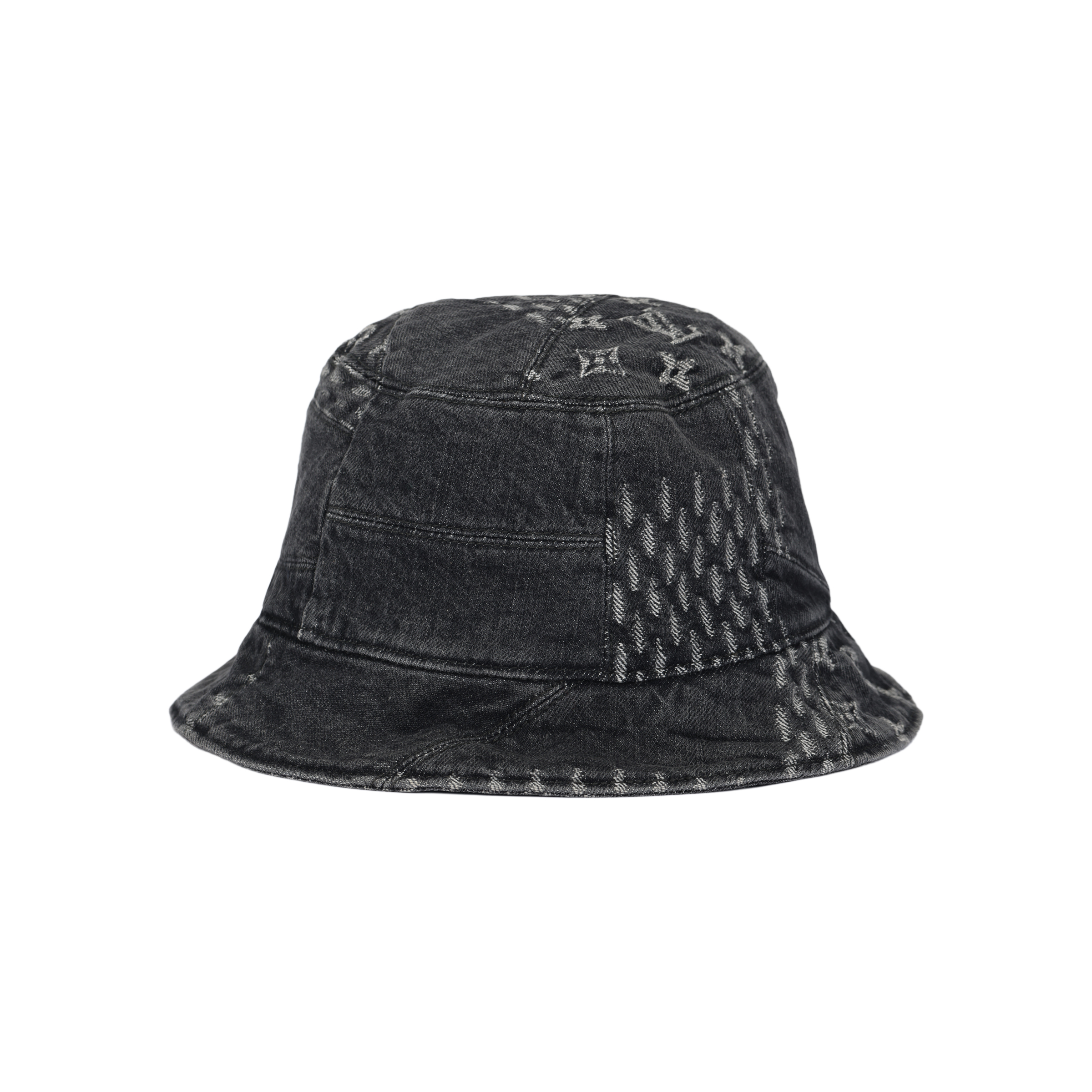 LOUIS VUITTON x NIGO Monogram Print Logo Patchwork Cotton Bucket Hat MP2746