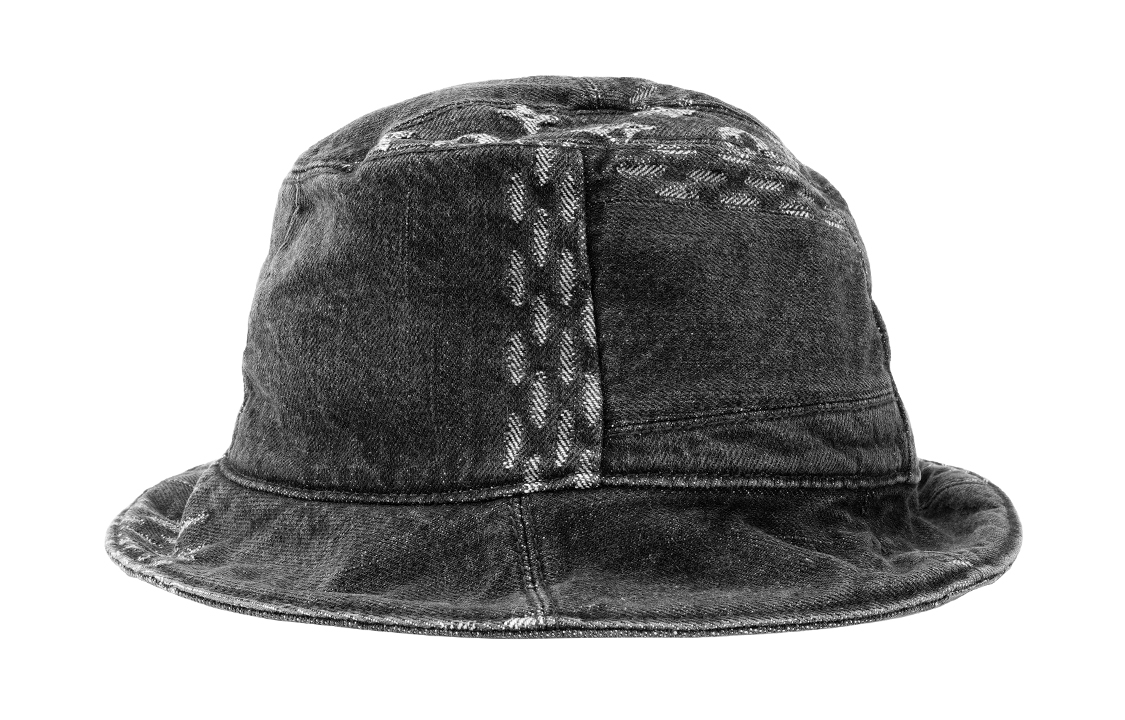 Shop Topi Bucket Katun Louis Vuitton x NIGO Monogram Print Logo Patchwork. MP2746