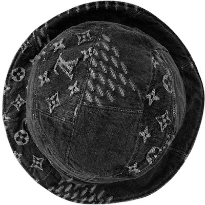 LOUIS VUITTON x NIGO Monogram Print Logo Patchwork Cotton Bucket Hat MP2746 Purchase LOUIS VUITTON x NIGO Monogram Print Logo Patchwork Cotton Bucket Hat MP2746