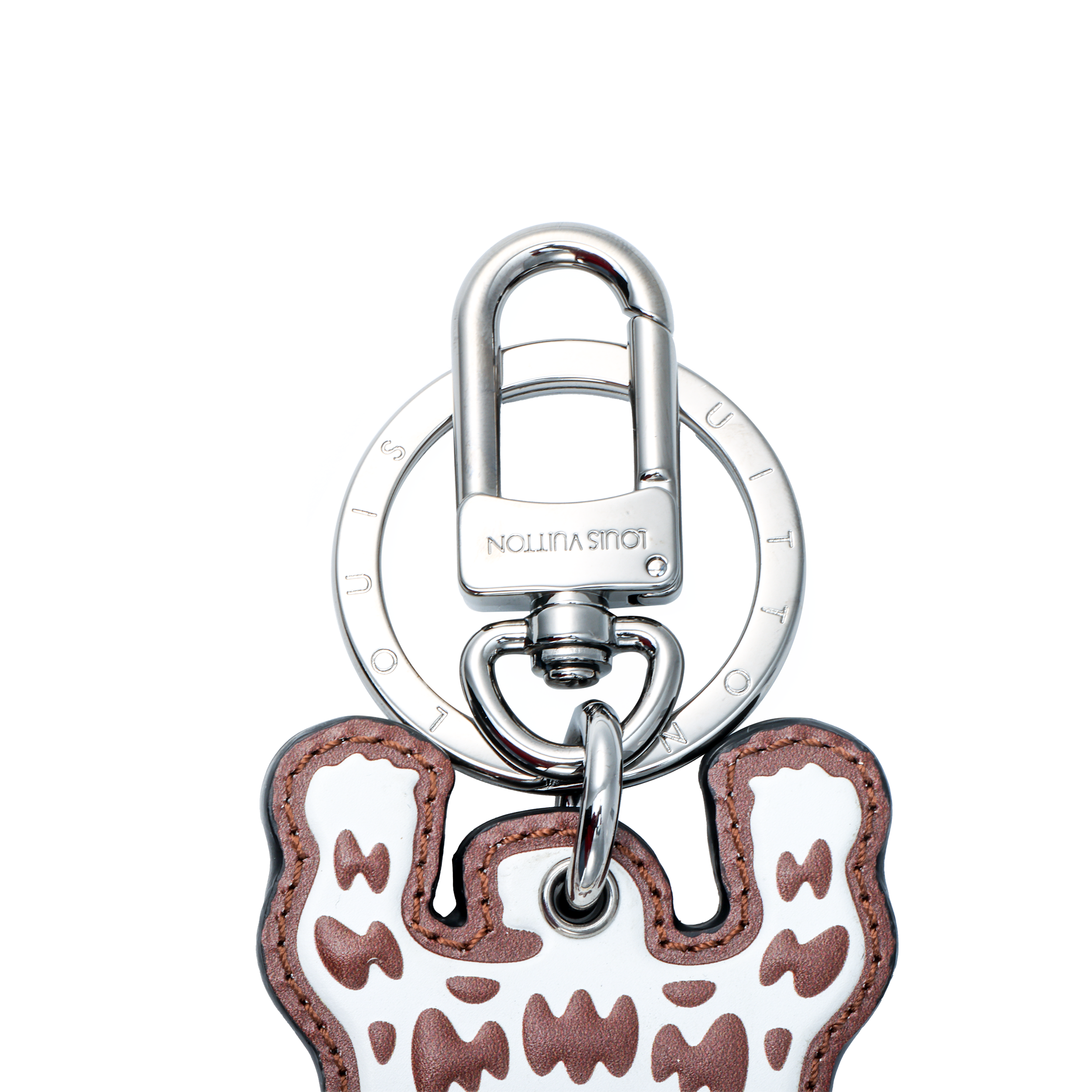 Shop LOUIS VUITTON x NIGO Mountain Bear Brown Wallet Keychain - Damier Ebene & Calf Leather MP2714