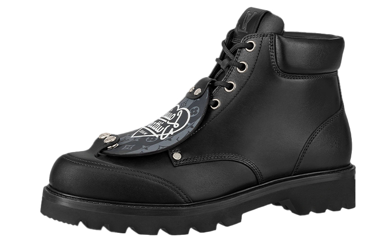 Louis Vuitton x Nigo Oberkampf Ankle Boots 'Black' 1A9ICR
