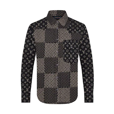 Louis Vuitton Nigo Patchwork Shirt Black 1A7YGE
