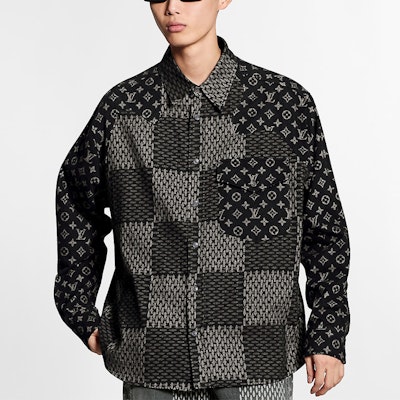 Camisa Negra Louis Vuitton x Nigo Patchwork 1A7YGE Shop Camisa Negra Louis Vuitton x Nigo Patchwork 1A7YGE