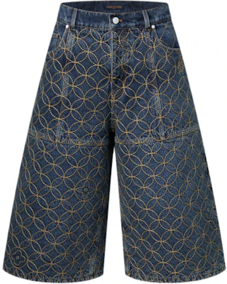 Pantalones Cortos Cargo Denim Bordados Acolchados LOUIS VUITTON x Nigo FW25 1AILVB Buy Pantalones Cortos Cargo Denim Bordados Acolchados LOUIS VUITTON x Nigo FW25 1AILVB