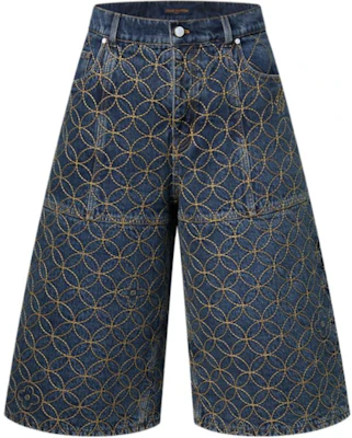 Pantalones Cortos Cargo Denim Bordados Acolchados LOUIS VUITTON x Nigo FW25 1AILVB Order Pantalones Cortos Cargo Denim Bordados Acolchados LOUIS VUITTON x Nigo FW25 1AILVB
