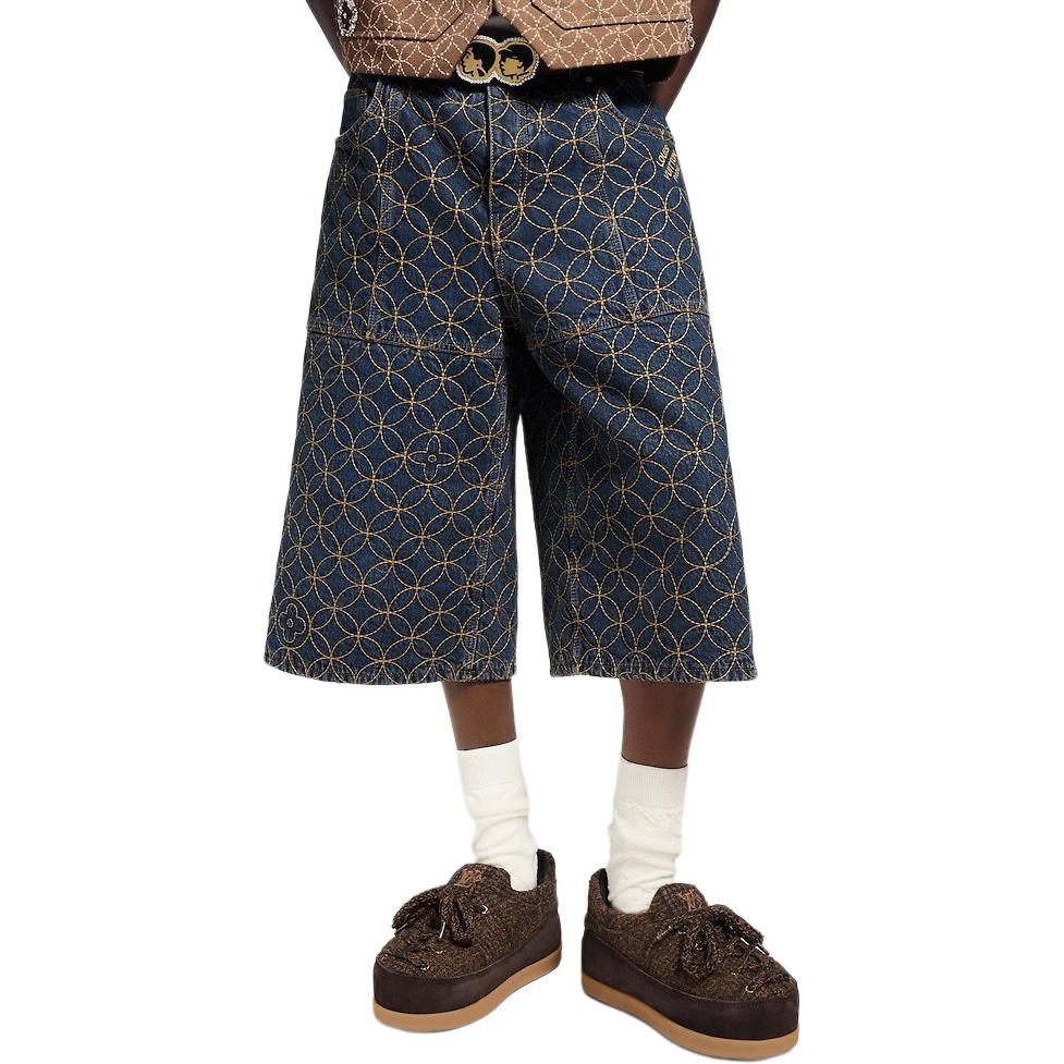 Lookbook LOUIS VUITTON x Nigo Seluar Kargo Denim Quilted Sulaman FW25 1AILV9