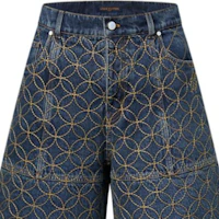 Purchase ルイヴィトン x ニゴ キルティングジッパー刺繍デニムショーツ FW25 メンズ 1AILVC