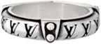 Order LOUIS VUITTON x Nigo Silver Engraved Logo Ring - Unisex Couple's Edition M1772M