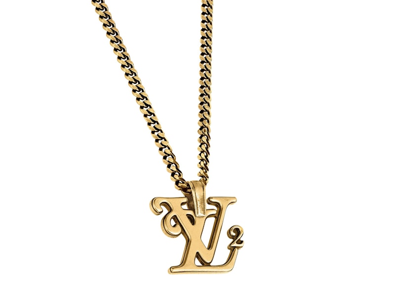 Lookbook 루이비통 X 니고 스퀘어 골드 목걸이 
