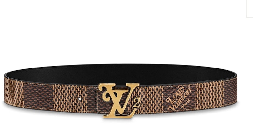 Louis Vuitton x Nigo Squared Reversible Belt Damier Ebene Giant 40MM Brown Buy Louis Vuitton x Nigo Squared Reversible Belt Damier Ebene Giant 40MM Brown