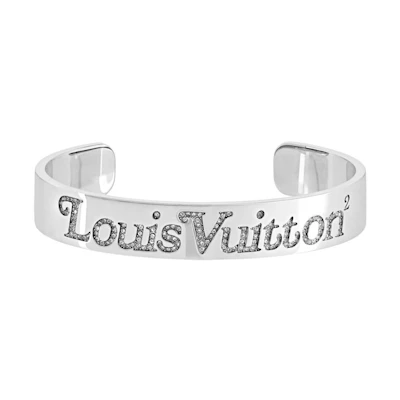 Louis Vuitton x Nigo Squared Strass Bracelet Silver