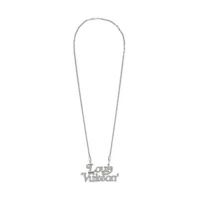 Louis Vuitton x Nigo Squared Strass Necklace Silver