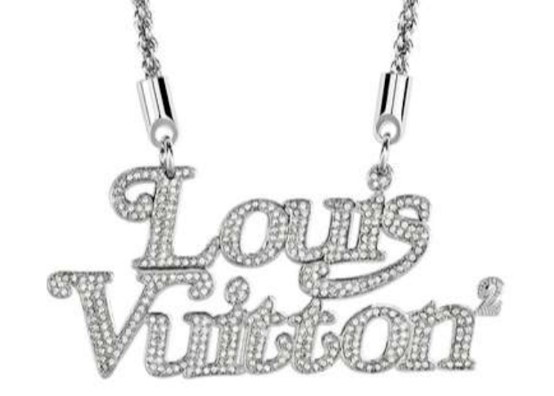 Order Collar Louis Vuitton x Nigo Squared Strass Plata.