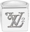 Buy Louis Vuitton x Nigo Squared Strass Ring Silver