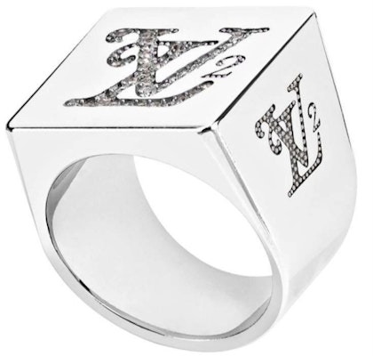 Louis Vuitton x Nigo Squared Strass Ring Silver Order Louis Vuitton x Nigo Squared Strass Ring Silver