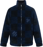 LOUIS VUITTON x NIGO SS22 Checkered Fleece Zip Jacket Blue 1A9GKS LOUIS VUITTON x NIGO SS22 Checkered Fleece Zip Jacket Blue 1A9GKS