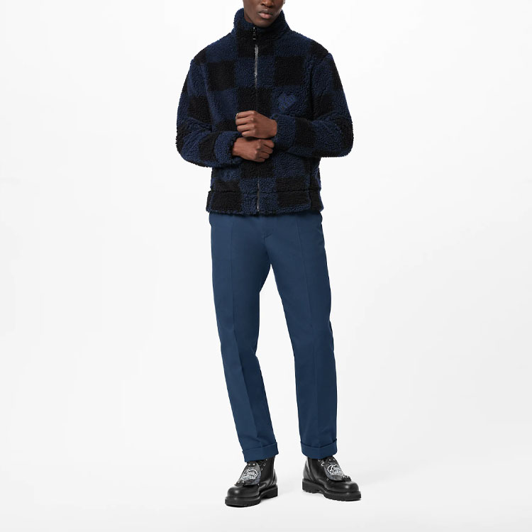 Details for LOUIS VUITTON x NIGO SS22 格紋羊毛外套 藍色 1A9GKS