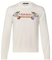 LOUIS VUITTON x NIGO SS22 Double Dragon Graphic White Crewneck Sweatshirt Men. 1A9GO3 LOUIS VUITTON x NIGO SS22 Double Dragon Graphic White Crewneck Sweatshirt Men. 1A9GO3