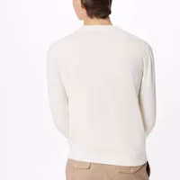 Shop LOUIS VUITTON x NIGO SS22 Double Dragon Graphic White Crewneck Sweatshirt Men. 1A9GO3