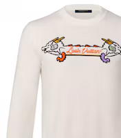 Details for LOUIS VUITTON x NIGO SS22 Double Dragon Graphic White Crewneck Sweatshirt Men. 1A9GO3
