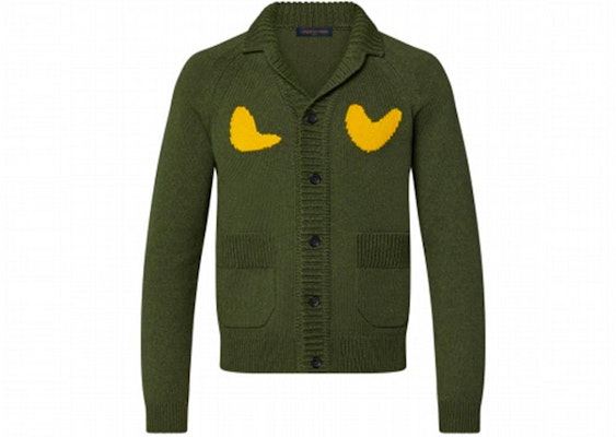 루이 비통 x 니고 SS22 지오메트릭 니트 칼라 가디건 올리브 그린. 1A9GLP Order 루이 비통 x 니고 SS22 지오메트릭 니트 칼라 가디건 올리브 그린. 1A9GLP