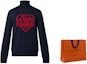 Sizing Suéter Cuello Alto Azul Hombre LOUIS VUITTON x Nigo SS22 Logo Corazón Bordado. 1A9GRA