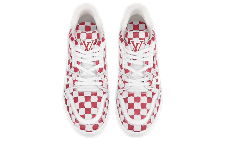 Order Louis Vuitton x Nigo Sepatu 'Merah Putih Kotak-Kotak' 1A9J85