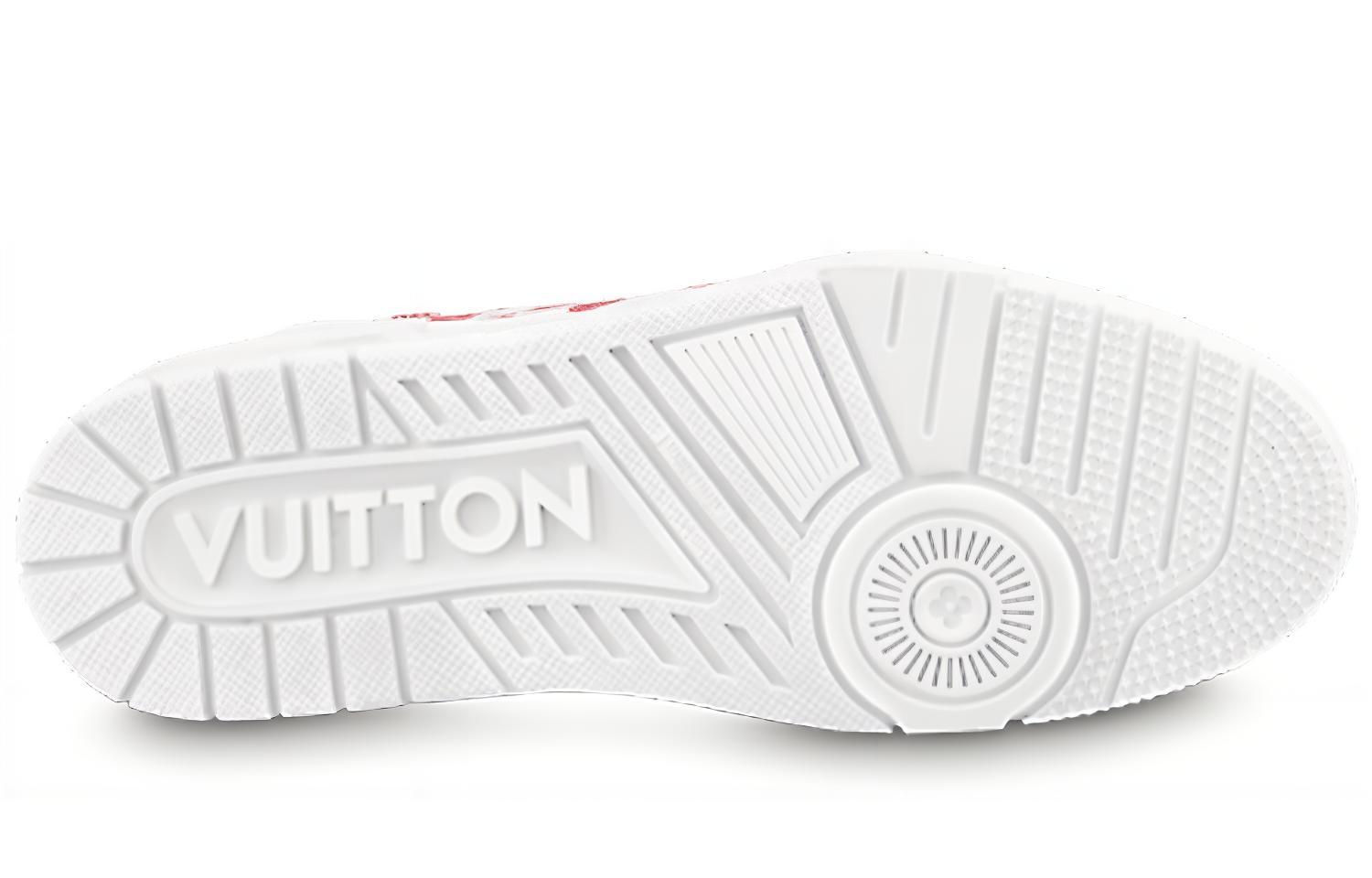 Shop Louis Vuitton x Nigo Sepatu 'Merah Putih Kotak-Kotak' 1A9J85