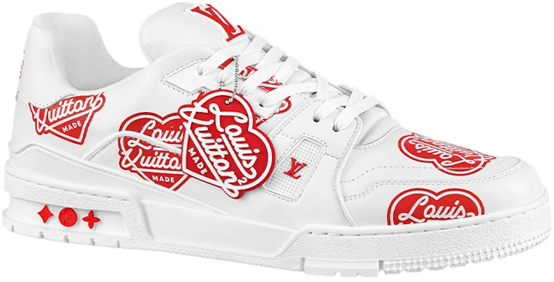 Louis Vuitton x Nigo Trainers 'White with Red Logo Hearts' 1A9JAD Order Louis Vuitton x Nigo Trainers 'White with Red Logo Hearts' 1A9JAD