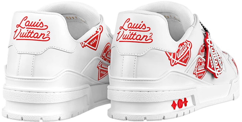 Louis Vuitton x Nigo Trainers 'White with Red Logo Hearts' 1A9JAD Shop Louis Vuitton x Nigo Trainers 'White with Red Logo Hearts' 1A9JAD