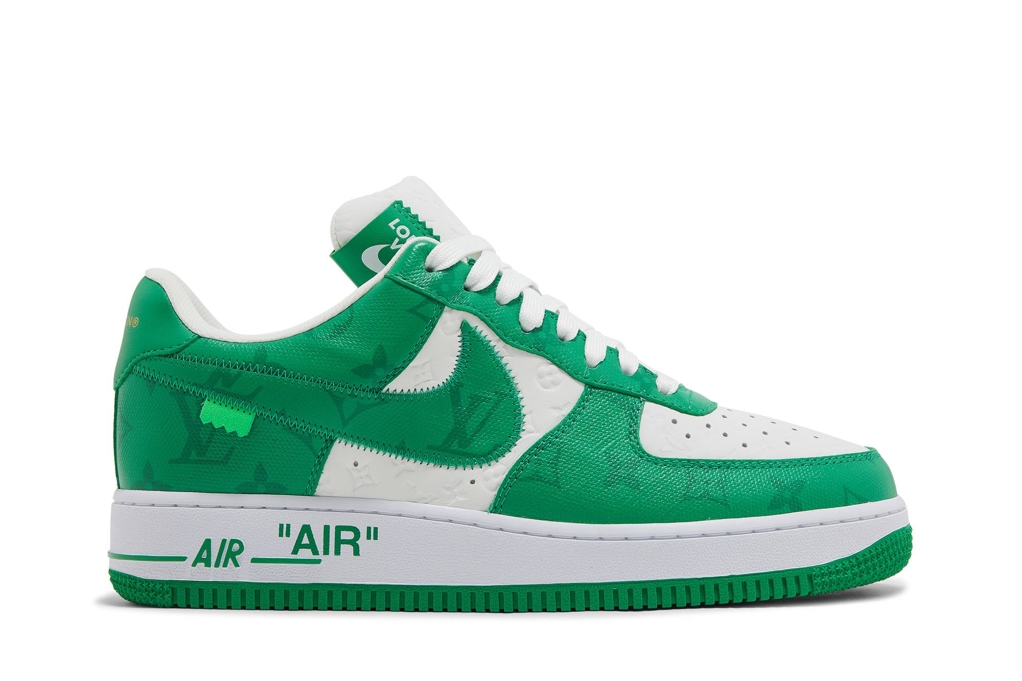 Buy Louis Vuitton x Nike Air Force 1 Low By Virgil Abloh White Green 1A9V9U Novelship