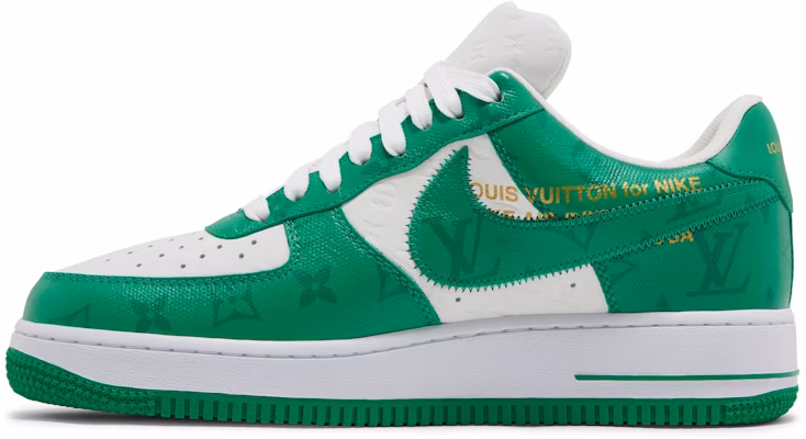 Louis Vuitton x Nike Air Force 1 Low By Virgil Abloh 'White Green' 1A9V9U Lookbook Louis Vuitton x Nike Air Force 1 Low By Virgil Abloh 'White Green' 1A9V9U