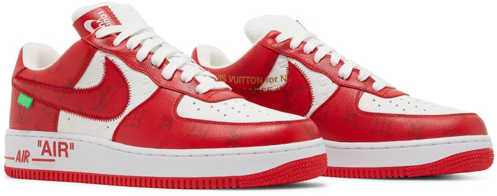 Louis Vuitton x Nike Air Force 1 Low By Virgil Abloh 'White Red' - Novelship