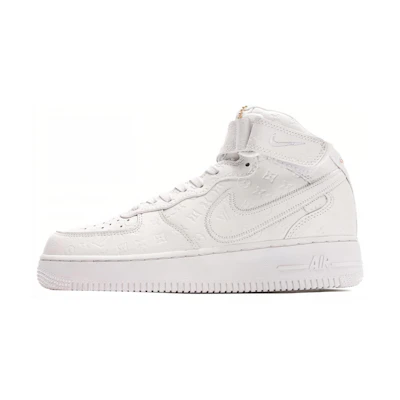 LV Nike Air Force 1 Mid 'Triple White' 1A9V90