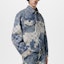 Shop LOUIS VUITTON x Pharrell Mosaic Denim Jacket Blue Long Sleeve Collared. 1AFHUW