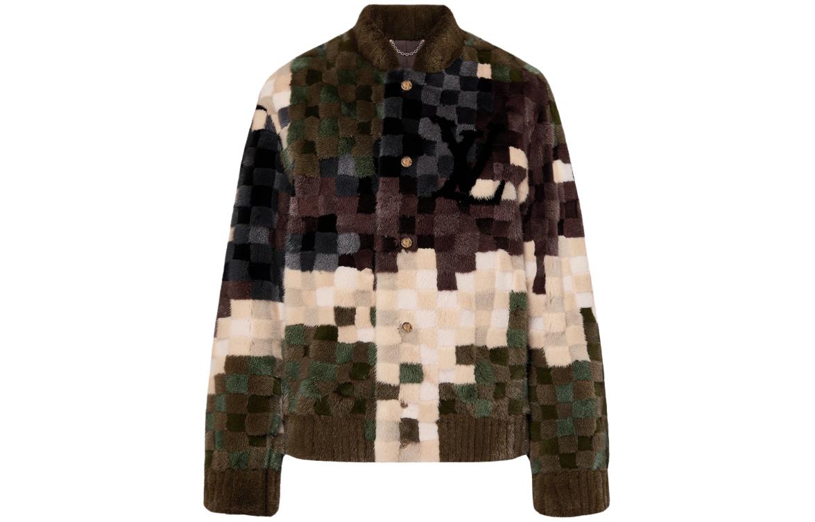 LOUIS VUITTON Pharrell FW25  Multicolor Loose Fur Single-Breasted Coat 1AFISN 圖 2