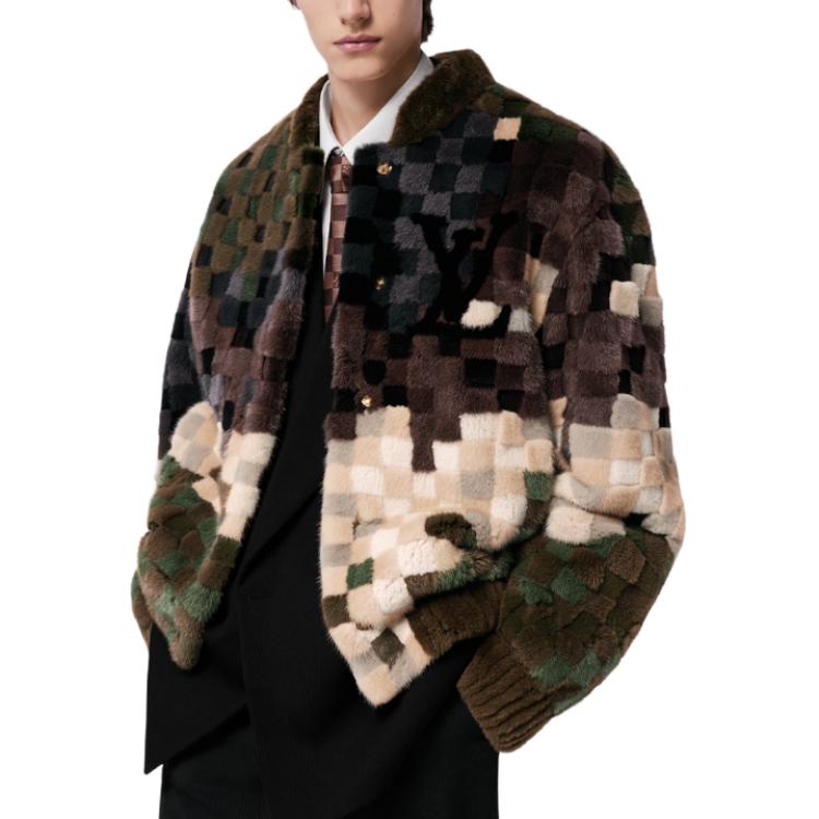 LOUIS VUITTON Pharrell FW25  Multicolor Loose Fur Single-Breasted Coat 1AFISN 圖 3