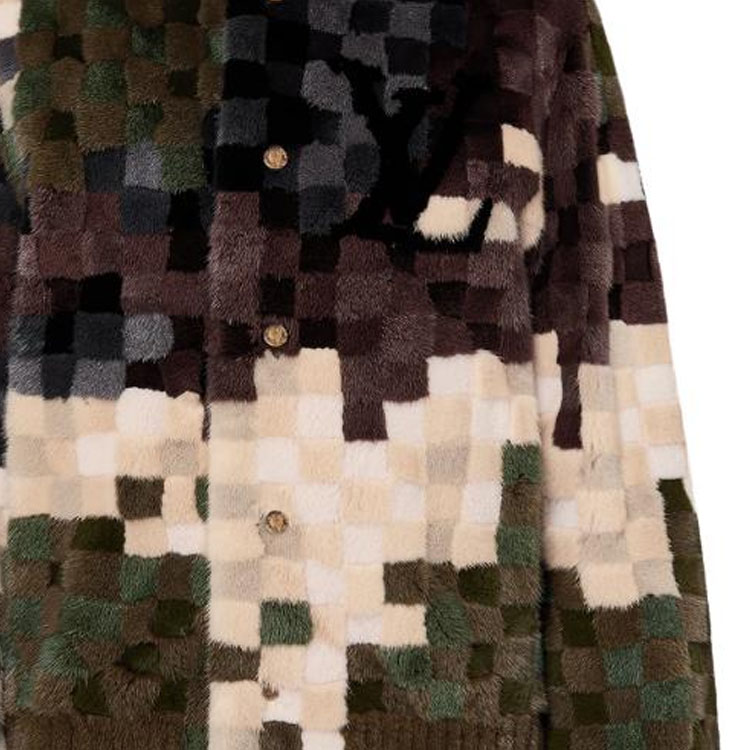 LOUIS VUITTON Pharrell FW25  Multicolor Loose Fur Single-Breasted Coat 1AFISN 圖 6